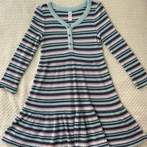 Justice Girls Blue Long Sleeve Sweater Dress sz 10